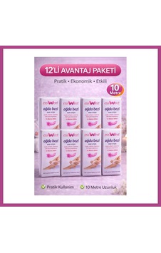 Gees Global Essweet Ağda Bezi 10 Metre Dilim Profesyonel Epilasyon Bezi Çift Taraflı Kullanım Yırtılmaz Dayanıklı Ağda Bandı 12 Paket Gbzs