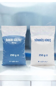3v Bordoks Bakır Sülfat 250 Gr + Sönmüş Kireç 250 Gr- 25 L Ürün 500 Gr