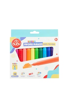 Bubu Jumbo Keçeli Kalem 6mm. 12 Renk Karton Kutu Standart Bubu Jumbo Keçeli Kalem 6mm. 12 Renk Karton Kutu Standart