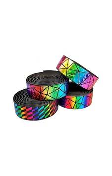 Brıvıga - Btp-3sq1 2150x30mm Ayna Efektli Pu+eva Bisiklet Gidon Bandı Parlak Renkli Çok Renkli
