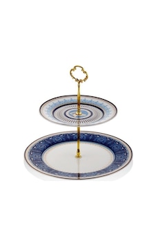 Lamedore Blue Banube 2 Katlı Kek Standı 27 Cm/19cm