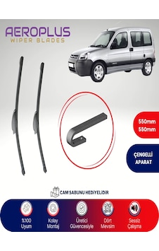 Aeroplus Citroen Berlingo Muz Silecek Takımı 2002-2007 Aeroplus Citroen Berlingo Muz Silecek Takımı 2002-2007
