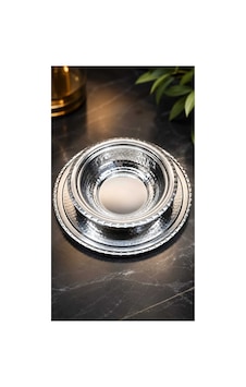 Gül Mutfak Paslanmaz Çelik 2'li Paça Tabağı Seti - Lokanta Tipi Krom Çukur Tabak & Altlık 500ml Inox Gül Mutfak Paslanmaz Çelik 2'li Paça Tabağı Seti - Lokanta Tipi Krom Çukur Tabak & Altlık 500ml Inox