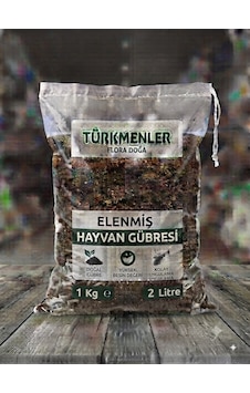 Türkmenler Flora Doğa Gübre Bitki Çoşturan Yanmış Elenmiş Hayvan Gübresi 2litre 1 KG