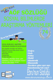 AÖF İİBF Ebrunun Sözlüğü Sosyal Bilimlerde Araştırma Yöntem - E Söz