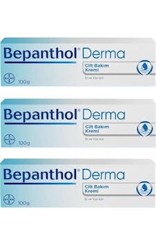 Bepanthol Derma El ve Yüz İçin Cilt Bakım Kremi 3 x 100 G