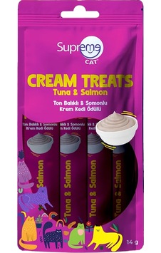 Supreme Ton Balıklı Somonlu Krema Kedi Ödülü 4x14 Gr Supreme Ton Balıklı Somonlu Krema Kedi Ödülü 4x14 Gr