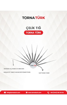 Tesbih Çelik Tığ Konik Mil 1 Paket 3 Adet İşleme Ekipmanı Metalik Tesbih Çelik Tığ Konik Mil 1 Paket 3 Adet İşleme Ekipmanı Metalik