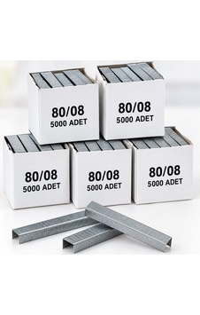 5'li Paket - Ithal 80/08 80 Serisi Havalı Zımba Teli 8 Mm 25.000 Adet 5'li Paket - Ithal 80/08 80 Serisi Havalı Zımba Teli 8 Mm 25.000 Adet
