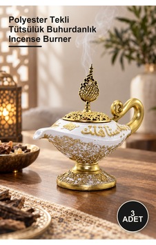 3 Adet Tütsü Brülörü Polyester Tekli Tütsülük Buhurdanlık Incense Burner