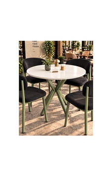 Mutfak Cafe Balkon Bahçe Restoran Yemek Masası 70x70 Yeşil Beyaz Yuvarlak Beyaz - Haki Beyaz - Haki Mutfak Cafe Balkon Bahçe Restoran Yemek Masası 70x70 Yeşil Beyaz Yuvarlak Beyaz - Haki Beyaz - Haki