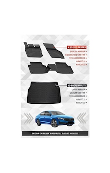 Sahler Skoda Octavia 2020+ Uyumlu 4.5d Premium Havuzlu Oto Paspas Ve Liner Marka 3d Bagaj Havuzu Sahler Skoda Octavia 2020+ Uyumlu 4.5d Premium Havuzlu Oto Paspas Ve Liner Marka 3d Bagaj Havuzu
