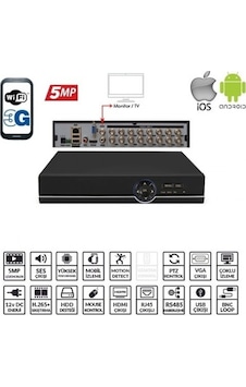 Ezcool EZ-8516AHD 16 Kanal 5 MP 1 HDD Xmeye XVR Kayıt Cihazı Ezcool EZ-8516AHD 16 Kanal 5 MP 1 HDD Xmeye XVR Kayıt Cihazı