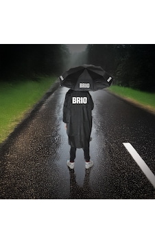 Brio Yağmurluk Tekrar Kullanılabilir Unisex Siyah Yağmurluk