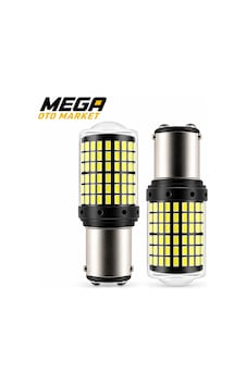 Mega Oto Market 12v 1016 144 Led Beyaz Oto Ampul 2 Adet Stop, Fren Ve Sinyal Led Lambası Mega Oto Market 12v 1016 144 Led Beyaz Oto Ampul 2 Adet Stop, Fren Ve Sinyal Led Lambası