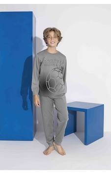 Tarık 5-9 Yaş Erkek Çocuk Top Pano Baskılı İnterlok Pijama Takımı 4115270 - Gri Gri Tarık 5-9 Yaş Erkek Çocuk Top Pano Baskılı İnterlok Pijama Takımı 4115270 - Gri Gri