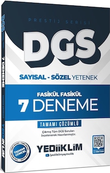 Yediiklim Yayınları 2026 Dgs Tamamı Çözümlü 3 Yıldız Deneme