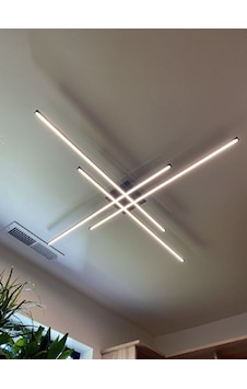 Rosa / Plafonyer Avize / 100 Cm / 4 'lü Line / Antrasit Gövde Antrasit Rosa / Plafonyer Avize / 100 Cm / 4 'lü Line / Antrasit Gövde Antrasit
