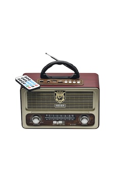 Vintage Bluetootlu Nostaljik Radyo Ahşap Radyo Kumandalı