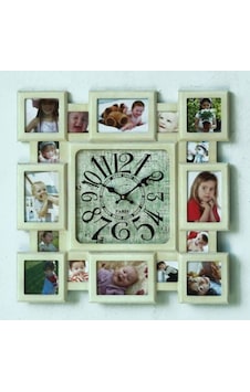 MUTFAK SAATLERİ-MB FOTOĞRAF ÇERÇEVELİ BEJ DUVAR SAATİ-50x50CM Ahşap MUTFAK SAATLERİ-MB FOTOĞRAF ÇERÇEVELİ BEJ DUVAR SAATİ-50x50CM Ahşap