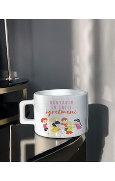 En Güzel 24 Kasım En Tatlı Öğretmen Tasarımlı Çay Kahve Fincanı Beyaz