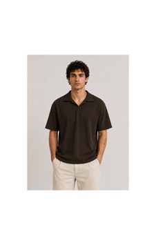 Parshey Regular Fit Fitilli Patlı Polo Yaka Erkek Tişört Premium Ottoman Kumaş Kahverengi Parshey Regular Fit Fitilli Patlı Polo Yaka Erkek Tişört Premium Ottoman Kumaş Kahverengi