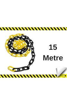 Lorex Plastik Zincir Sarı/siyah , Trafik Zinciri. 15 Metre