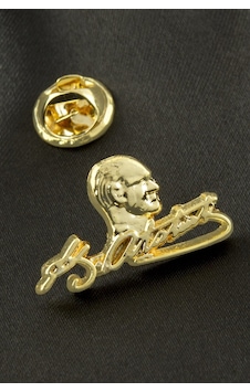 Atatürk - 248 - İmzalı Yaka - Glblseme - Rozet Sarı Atatürk - 248 - İmzalı Yaka - Glblseme - Rozet Sarı