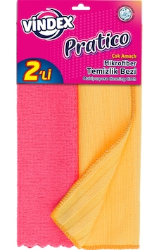 Vindex Pratico Çok Amaçlı Mikrofiber Bez 2'Li Vindex Pratico Çok Amaçlı Mikrofiber Bez 2'Li
