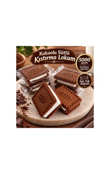 Kakaolu Bisküvili Ve Sütlü Lokumlu Kıstırma Lokum 5000 Gr Kakaolu Bisküvili Ve Sütlü Lokumlu Kıstırma Lokum 5000 Gr