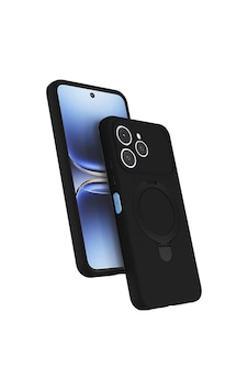 Rba Aksesuar Tecno Spark 40 Kılıf M-safe Şarj Özellikli Standlı Zore Samara Kapak - Siyah Rba Aksesuar Tecno Spark 40 Kılıf M-safe Şarj Özellikli Standlı Zore Samara Kapak - Siyah