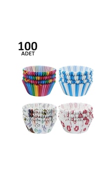 100 Adet Muffin Cupcake Kağıdı, Renkli Kağıt Muffin Kek Kalıbı Çok Renkli 100 Adet Muffin Cupcake Kağıdı, Renkli Kağıt Muffin Kek Kalıbı Çok Renkli
