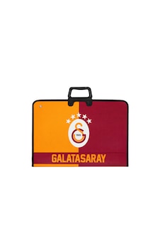 Galatasaray Lisanslı Parçalı Amblem Baskılı Proje Çantası - Askılı Fermuarlı Resim Çantası 35x50 Cm