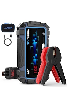 Avapow A37 26800mAh 4000A Jump Starter Taşınabilir Akü Takviye Kiti (Powerbank-PD60W + LCD + LED Işık) Avapow A37 26800mAh 4000A Jump Starter Taşınabilir Akü Takviye Kiti (Powerbank-PD60W + LCD + LED Işık)