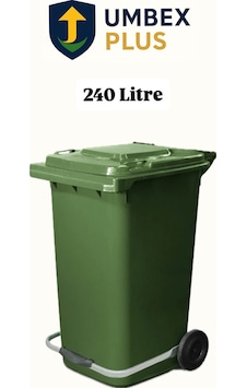 Plastik Metal Pedallı Çöp Konteyneri 240 Litre Konteyner - Isıya Dayanıklı Malzeme - Yeşil Plastik Metal Pedallı Çöp Konteyneri 240 Litre Konteyner - Isıya Dayanıklı Malzeme - Yeşil
