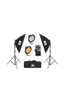 Gdx Pro TLB LED 500 Bicolor 2'li Softbox Seti Gdx Pro TLB LED 500 Bicolor 2'li Softbox Seti