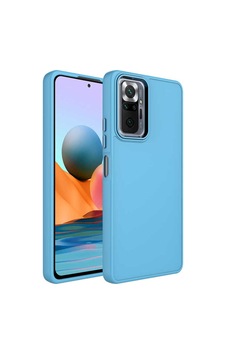 Xiaomi Redmi Note 10 Pro Kılıf Metal Çerçeve Ve Buton Tasarımlı Silikon Zore Luna Kapak Sierra Mavi Xiaomi Redmi Note 10 Pro Kılıf Metal Çerçeve Ve Buton Tasarımlı Silikon Zore Luna Kapak Sierra Mavi