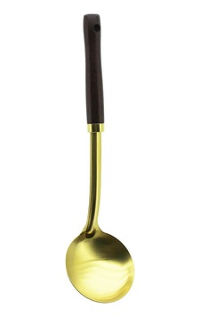 Newlife Clkn-2322 Altın Gold Metal Servis Kepçe Ahşap Saplı 35cm Newlife Clkn-2322 Altın Gold Metal Servis Kepçe Ahşap Saplı 35cm