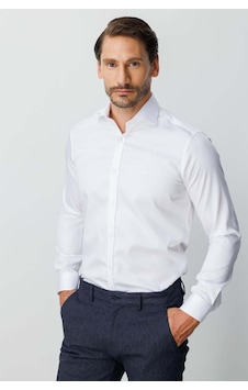 İgs Beyaz Slim Fit Dar Kalıp Klasik Yaka Düz Uzun Kollu Cepsiz %100 Pamuk Non Iron Gömlek -26240 İgs Beyaz Slim Fit Dar Kalıp Klasik Yaka Düz Uzun Kollu Cepsiz %100 Pamuk Non Iron Gömlek -26240