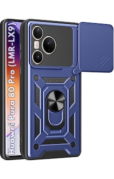 Huawei Pura 80 Pro Uyumlu Tank Kılıf - Yüzüklü Standlı Zırhlı Outdoor Kapak - Lacivert Lacivert Huawei Pura 80 Pro Uyumlu Tank Kılıf - Yüzüklü Standlı Zırhlı Outdoor Kapak - Lacivert Lacivert