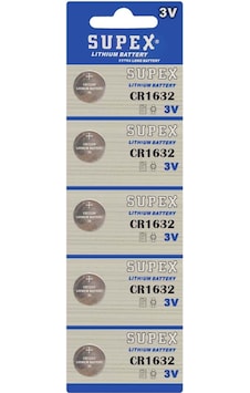 Supex CR1632 3V Lityum Düğme Pil 5'li Supex CR1632 3V Lityum Düğme Pil 5'li
