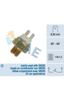 FAE 36010 FAN MÜŞÜRÜ 95 90° OPEL OMEGA A BMW 3 SERISI FAE 36010 FAN MÜŞÜRÜ 95 90° OPEL OMEGA A BMW 3 SERISI