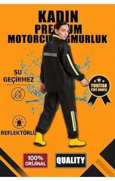 Abluka Online Kadın Premium Motorcu Kurye Yağmurluk Takım Su Geçirmez Pvc Reflektörlü Siyah Abluka Online Kadın Premium Motorcu Kurye Yağmurluk Takım Su Geçirmez Pvc Reflektörlü Siyah