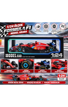 1:24 Formula F1 Kırmızı Metal Model Araba Detaylı Yarış Aracı 1:24 Formula F1 Kırmızı Metal Model Araba Detaylı Yarış Aracı