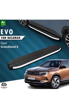 S-dizayn Opel Grandland X 2 Hybrid Evo Aluminyum Yan Basamak 183 Cm 2024 Üzeri A+ Kalite
