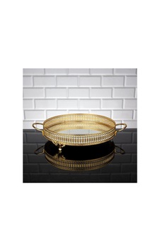 Aynalı Tepsi Dekoratif Sunum Tepsisi Yuvarlak İnci Desenli Metal Gold 30 Cm Aynalı Tepsi Dekoratif Sunum Tepsisi Yuvarlak İnci Desenli Metal Gold 30 Cm