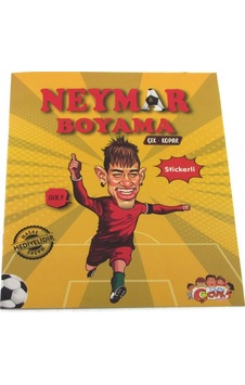 Neymar Çıkartmalı Maskeli Boyama Kitabı