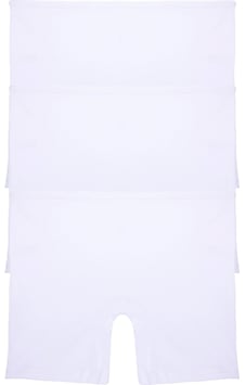 Nicoletta Kadın Paçalı Külot Pamuklu Şort Boxer 3 Lü Paket Beyaz Nicoletta Kadın Paçalı Külot Pamuklu Şort Boxer 3 Lü Paket Beyaz