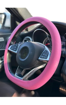 Silikon Direksiyon Kılıfı Pembe Düz Renkli Silikon Direksiyon Kılıfı Pembe Düz Renkli
