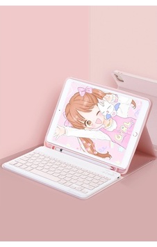 Apple İpad Pro 11 2022 Kılıf Kc01 Smart Klavyeli Tablet Kılıfı - Pembe Arka Kapak Apple İpad Pro 11 2022 Kılıf Kc01 Smart Klavyeli Tablet Kılıfı - Pembe Arka Kapak